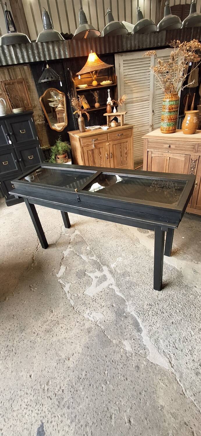 Antique display cabinet on legs