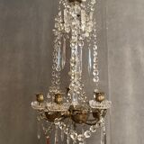 Crystal tassel chandelier signed Baccarat