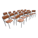 17 chrome metal bistro chairs from the 70s