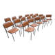 17 chrome metal bistro chairs from the 70s