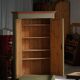 Old Danish cupboard painted with floral patterns, folk art, 19th century.