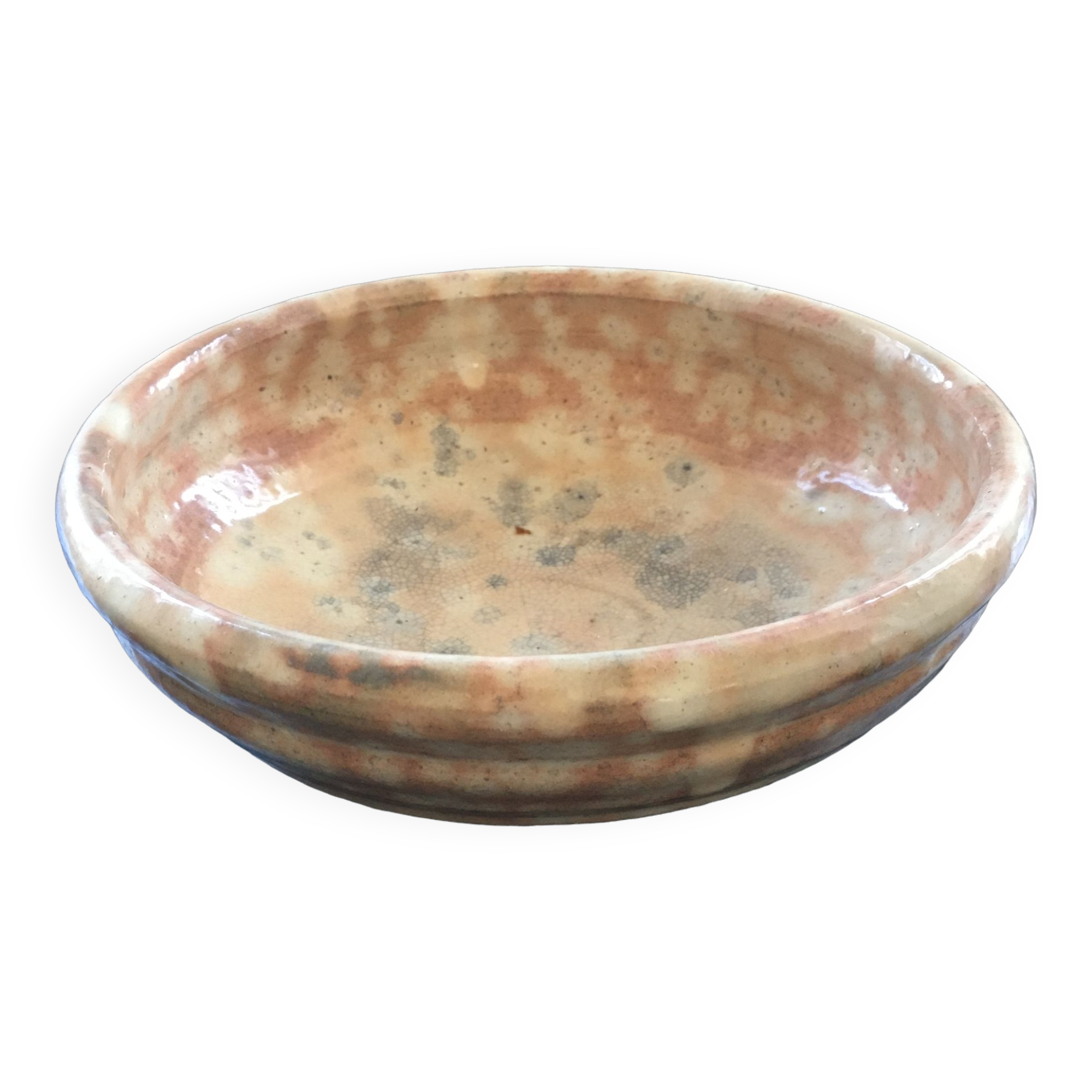 Pink beige raku cup