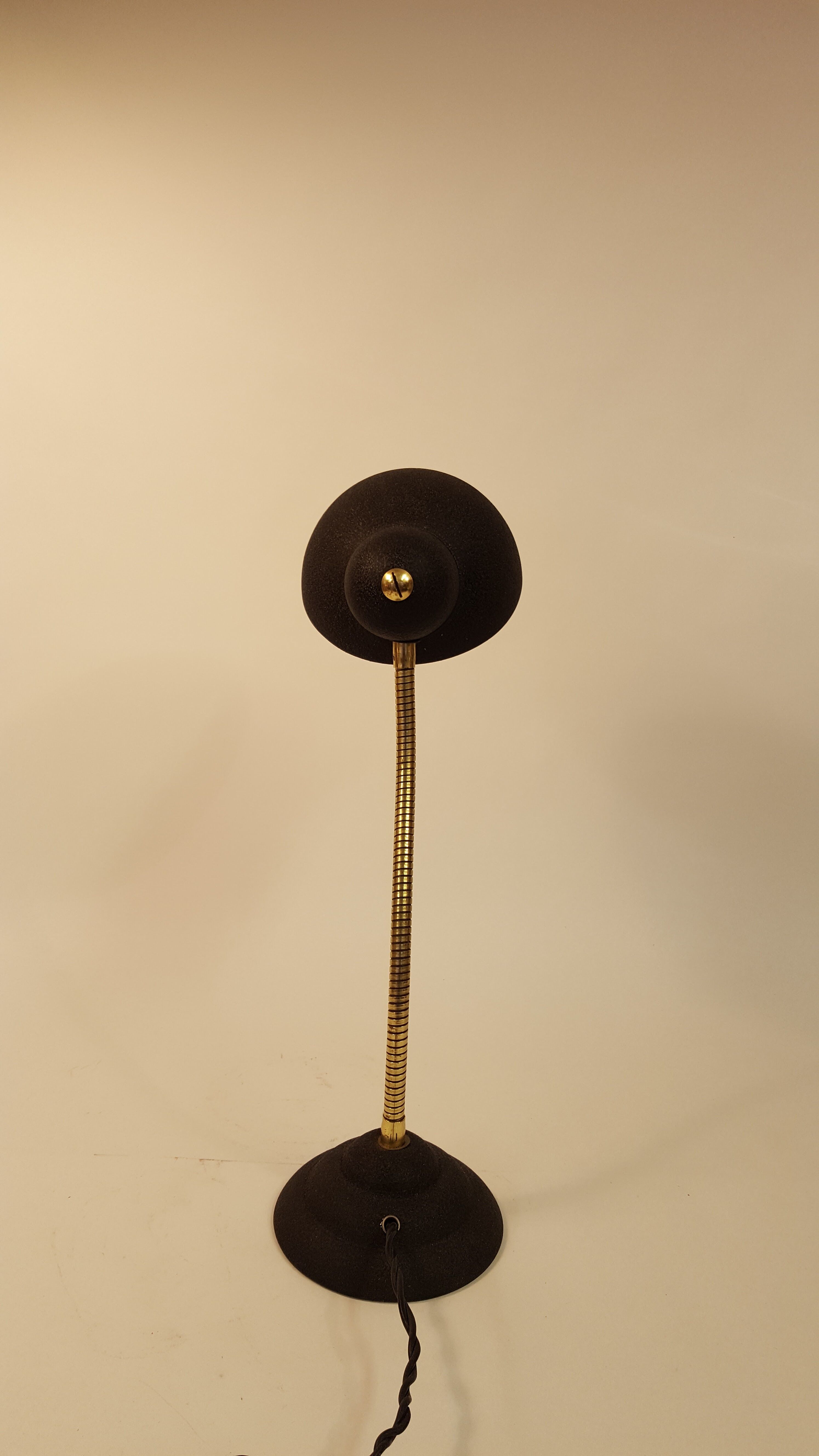 Black office lamp velvet 50s