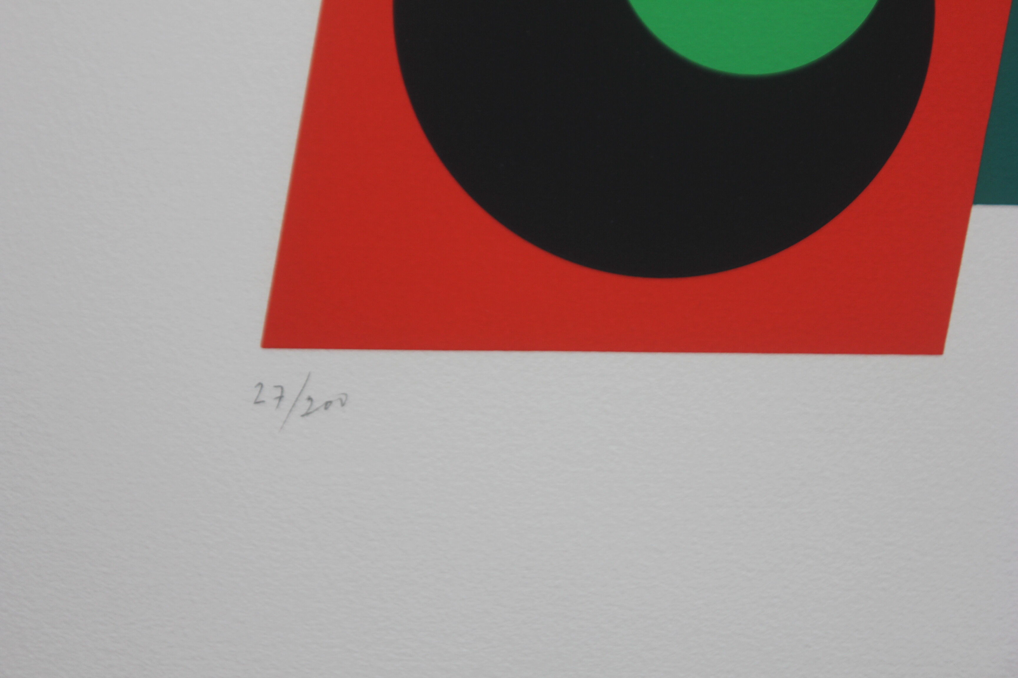 CLAISSE Geneviève Silkscreen print signed numbered abstract geometric 1967 circles