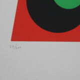 CLAISSE Geneviève Silkscreen print signed numbered abstract geometric 1967 circles