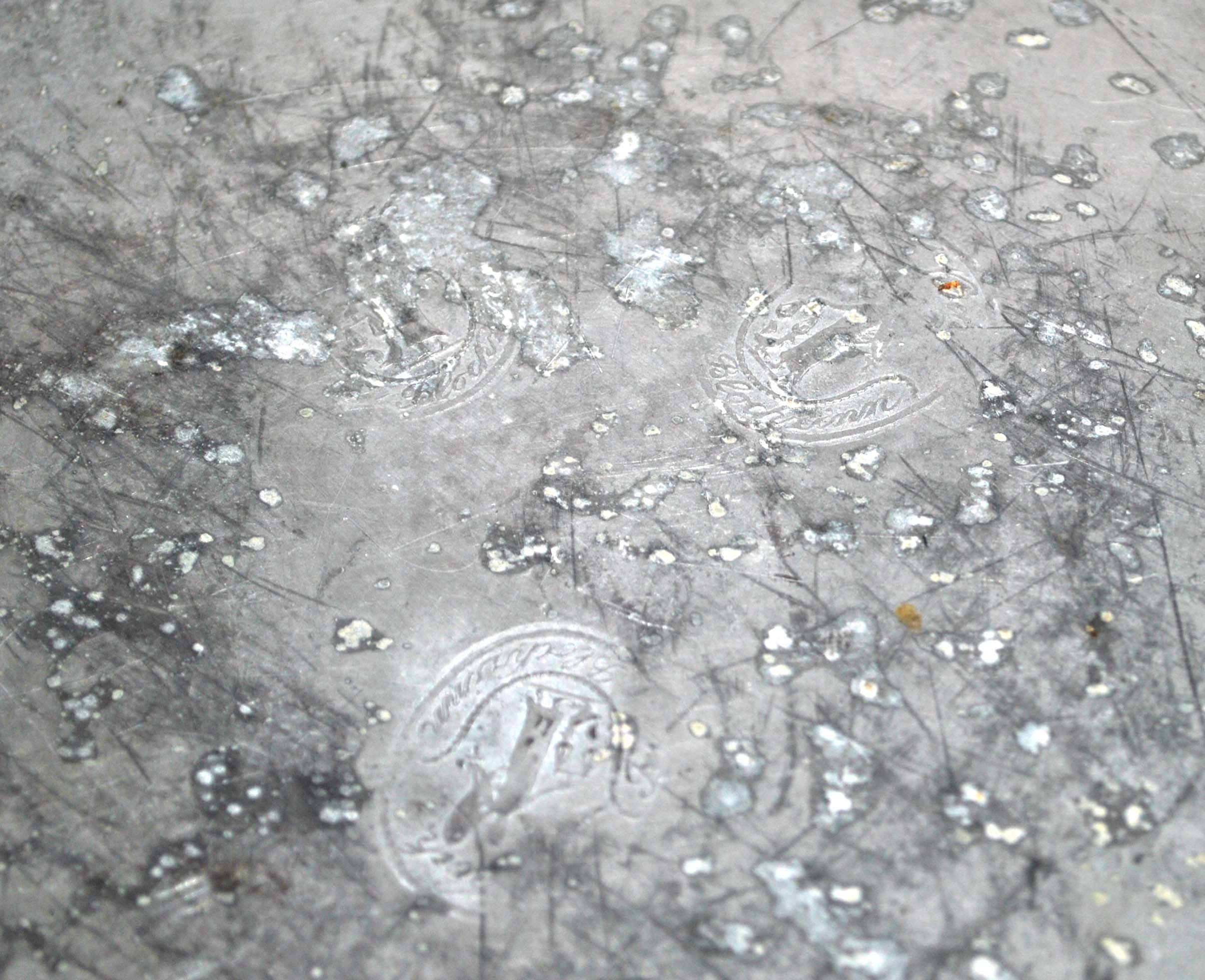 Old hollow plate dish in Tin "Koch Blockzinn"