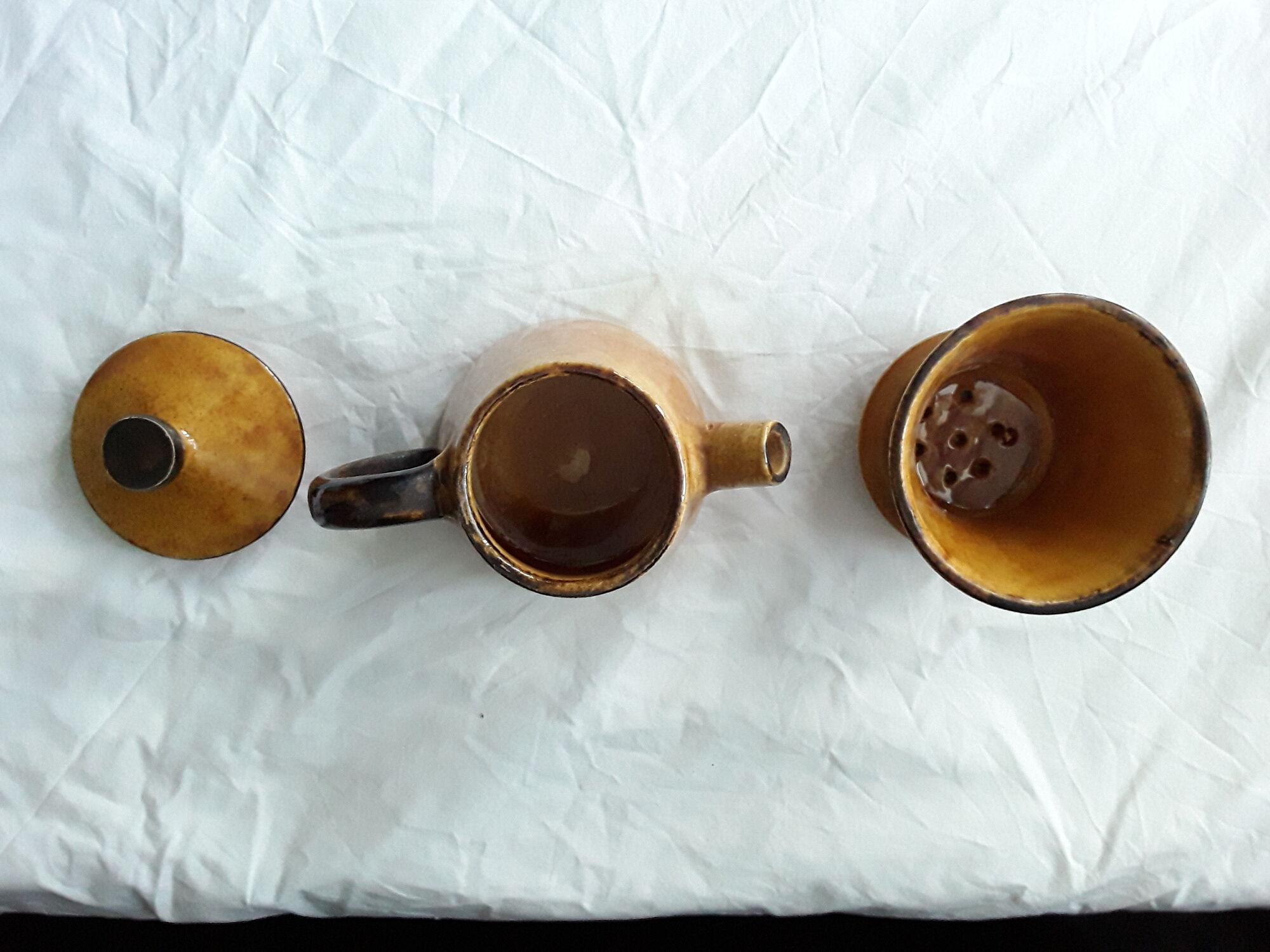 Coffee maker 1950 Mourre and Milon pottery of Provence Dieulefit