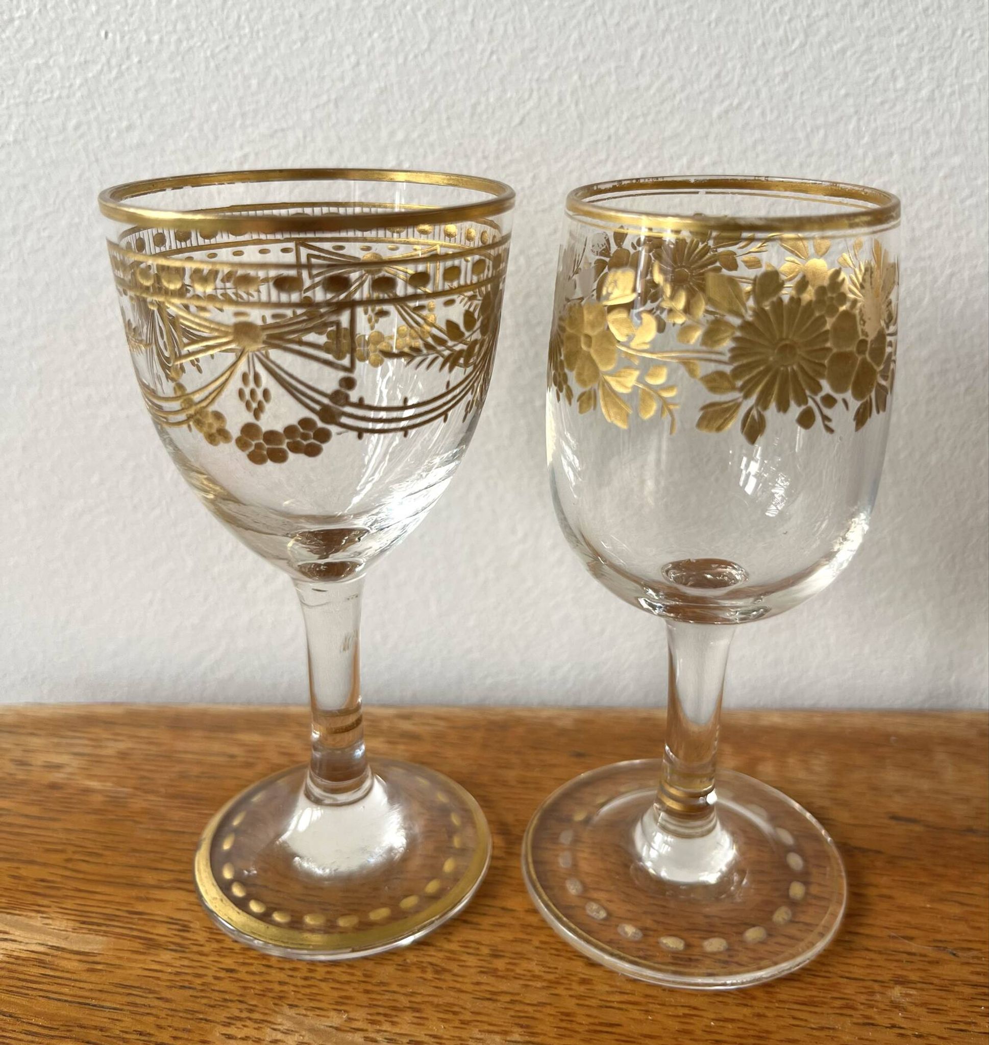 Paire de verres à liqueur Napoléon III