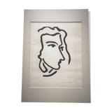 Lithograph Nadia looking to the right, after Henri Matisse - 1948