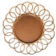 Round rattan mirror from the 1950s France