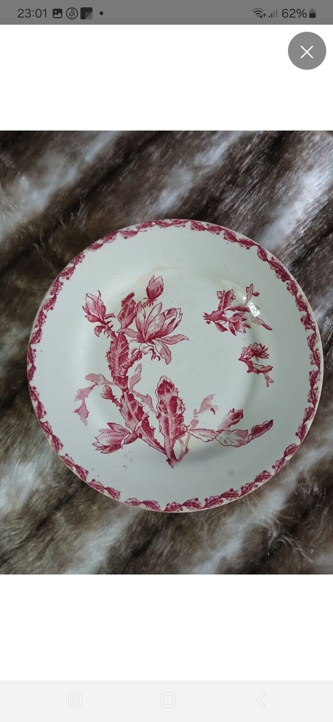 10 antique flat plates in ironstone