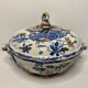 Old soup pot faience GIEN decoration to the rooster early twentieth century