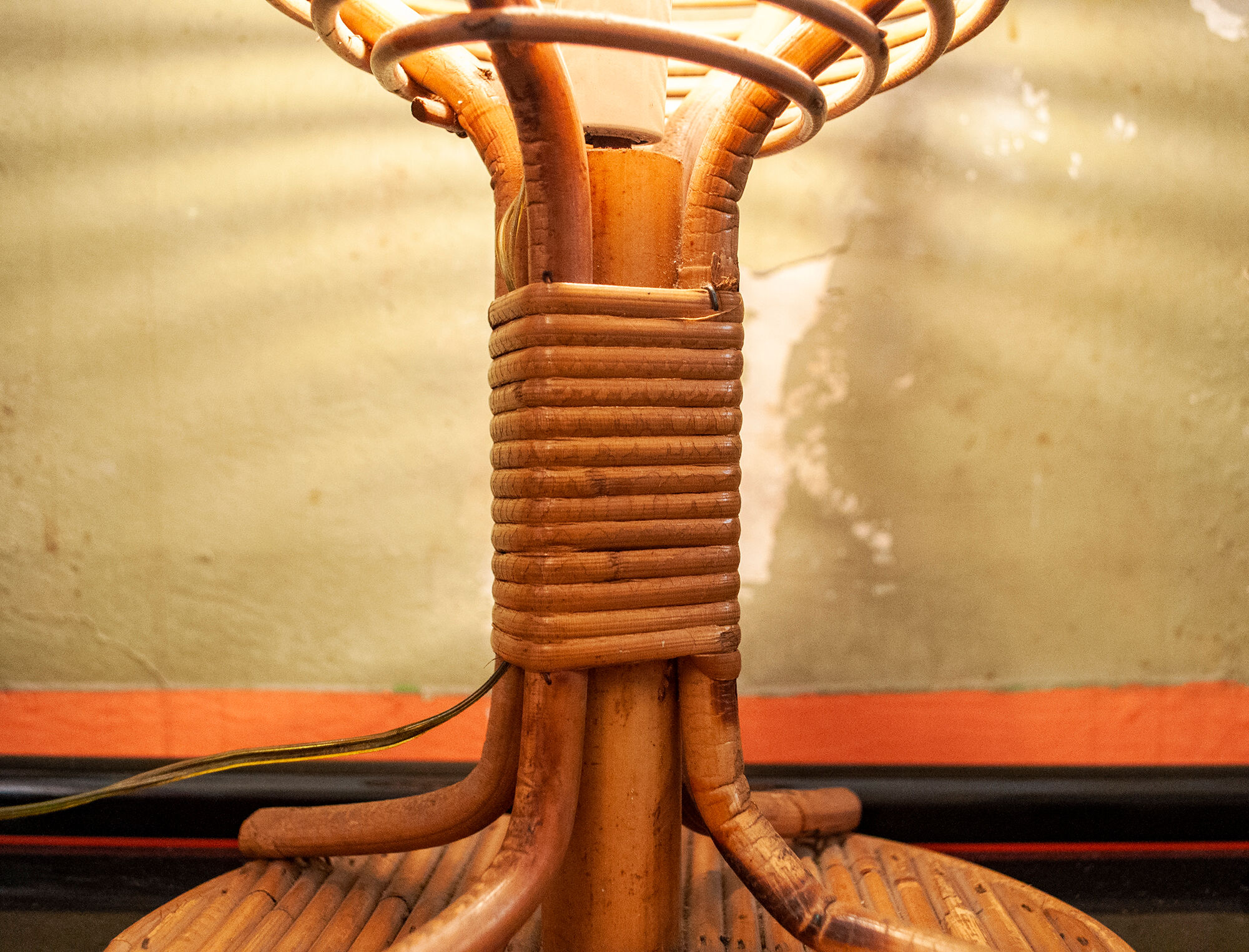 Table lamp in rattan Italia Anni '60