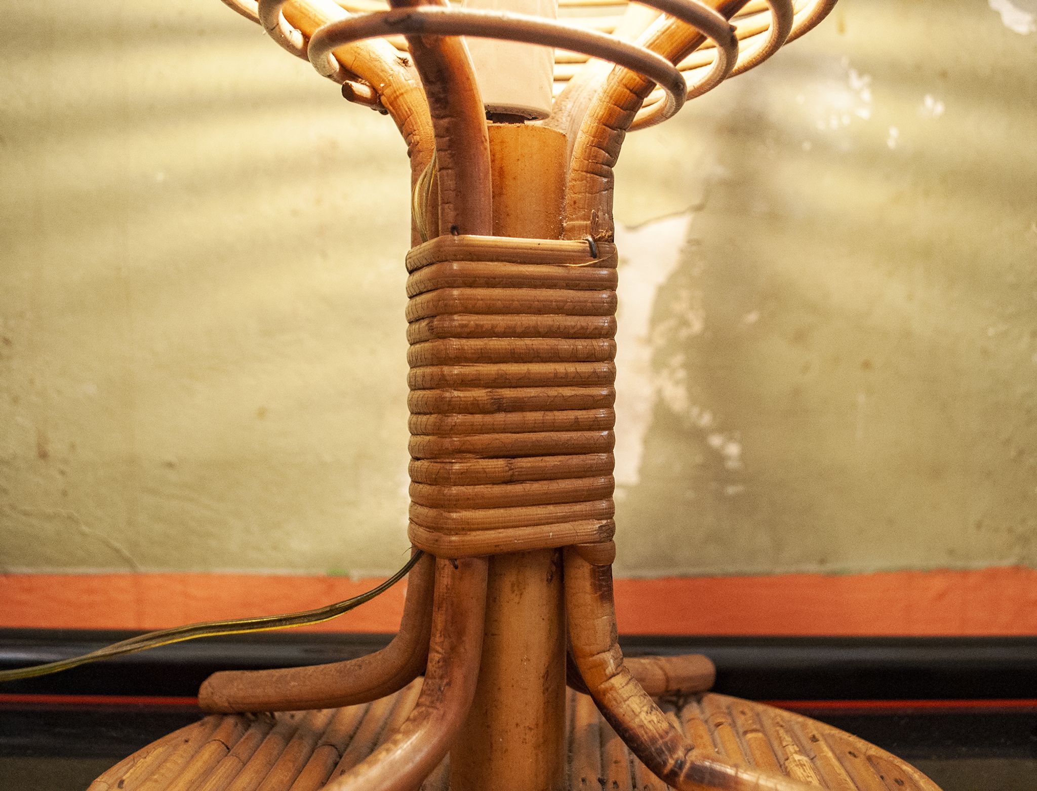 Table lamp in rattan Italia Anni '60