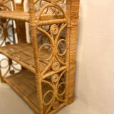 Peacock rattan folding shelf