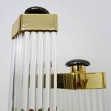 Bakalowits & Söhne Regency style table lamp in brass and crystal tubes. 80 years