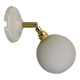 Vintage white opaline globe wall lamp