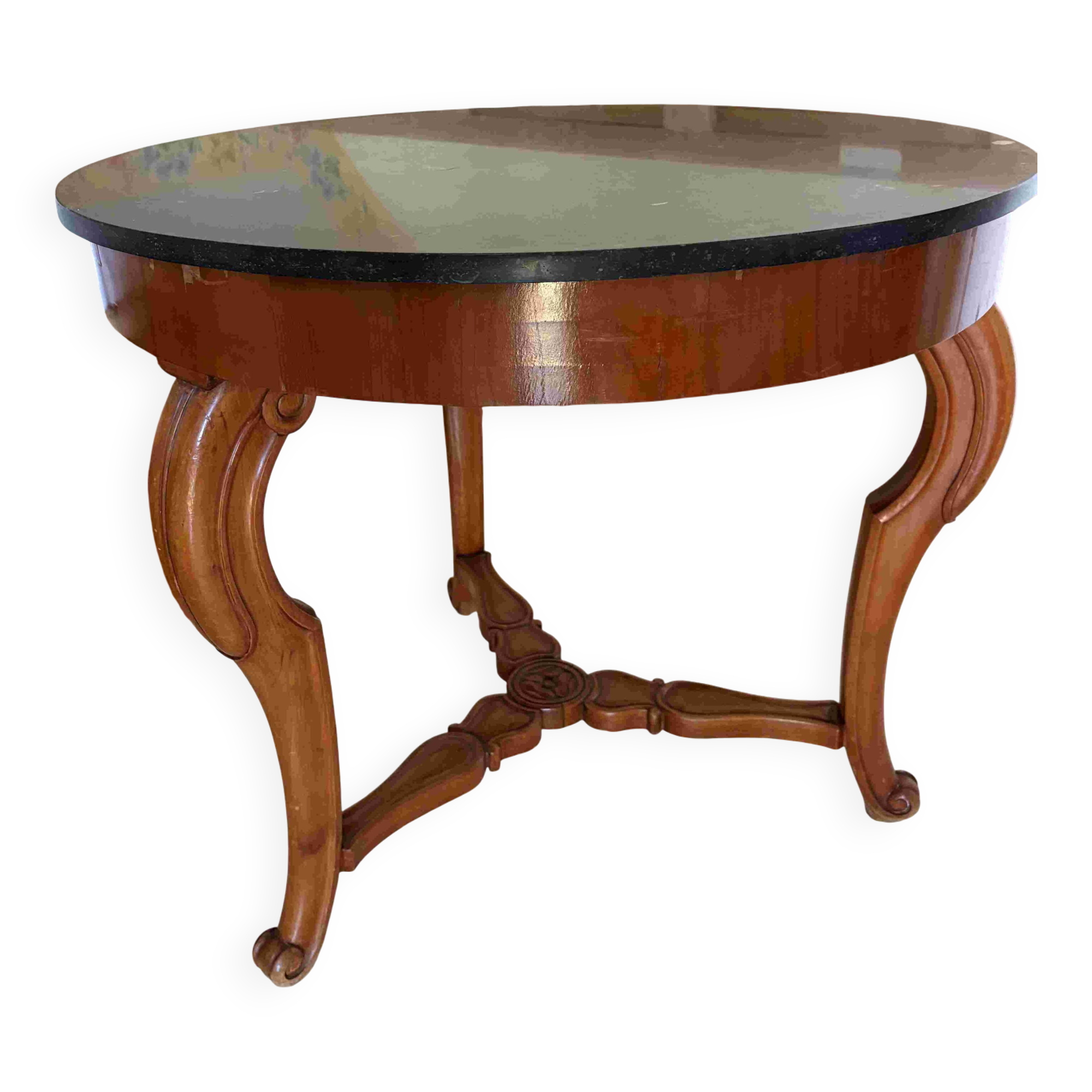 Guéridon avec plateau en marbre