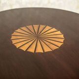 Round Table with Upholstered Chairs, 1950s, Set of 5