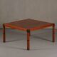 Table à manger carrée vintage en frêne de burl par Alberto Smania pour Studio Smania Interni, Italie, années 1960.