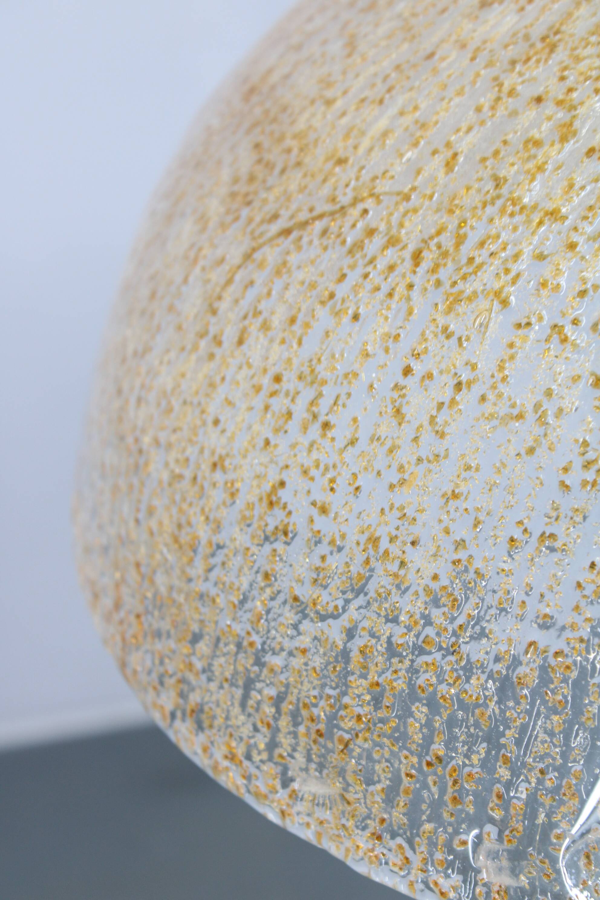 1970s Glass Pendant Light , Italy