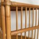 Vintage bamboo and rattan corner shelf