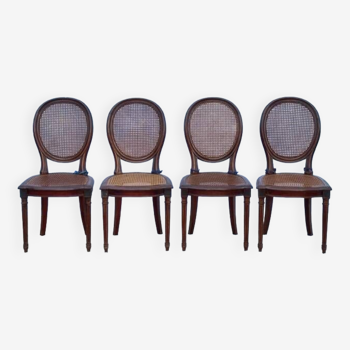 4 cane chairs