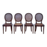 4 chaises cannées