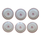1 set of 6 Art Deco dessert plates made of Limoges porcelain