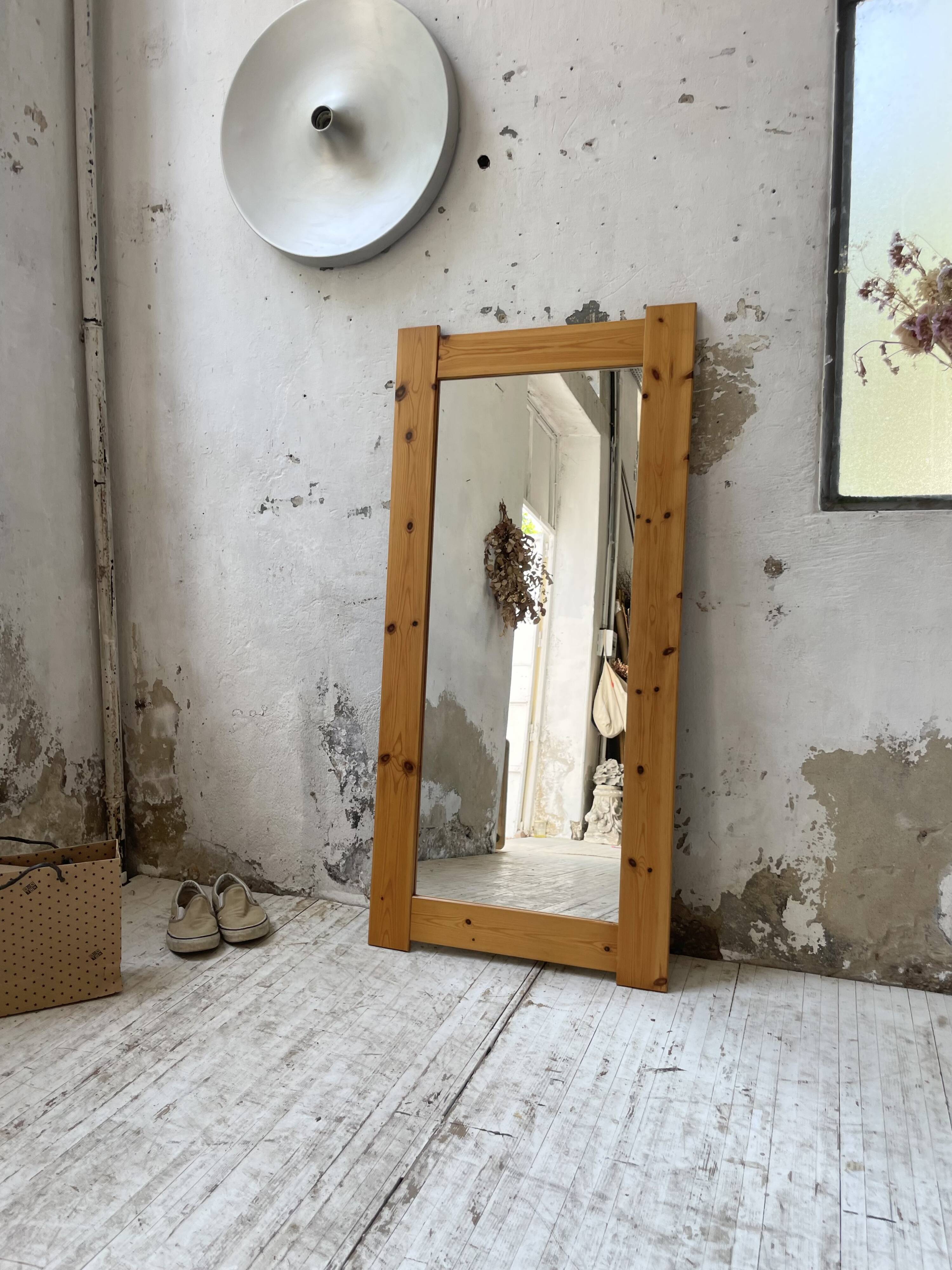 80s pine mirror