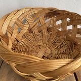 Woven straw basket