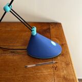 Blue memphis style table lamp