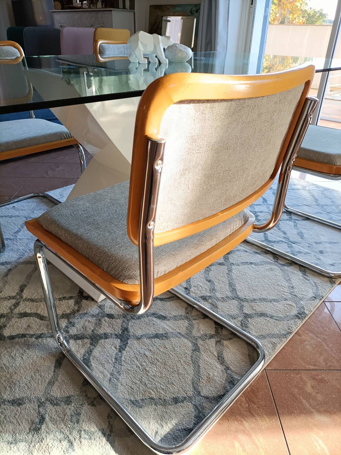 4 Cesca B32 Breuer chairs renovated beige