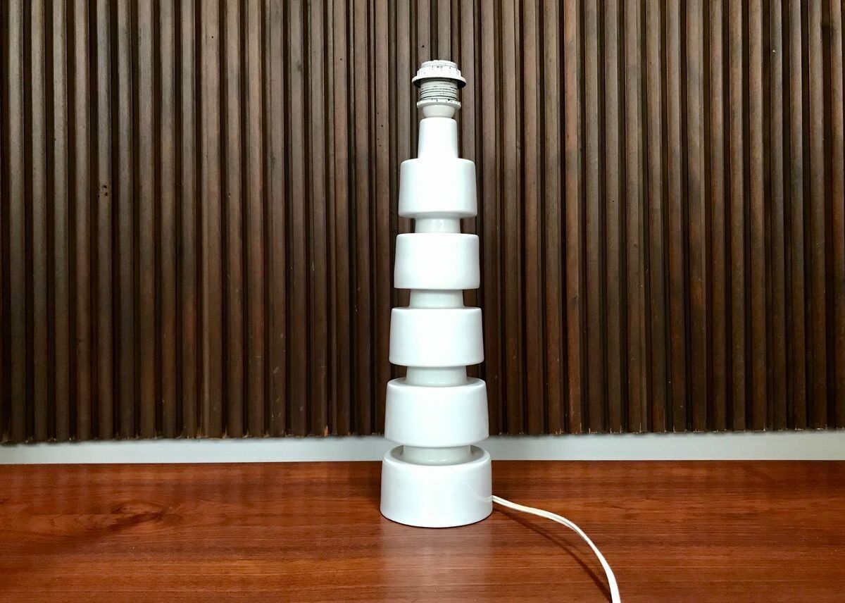 Sculptural Glazed Ceramic Art Table Lamp, Germany 1960s