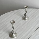 Pair of small antique candlesticks