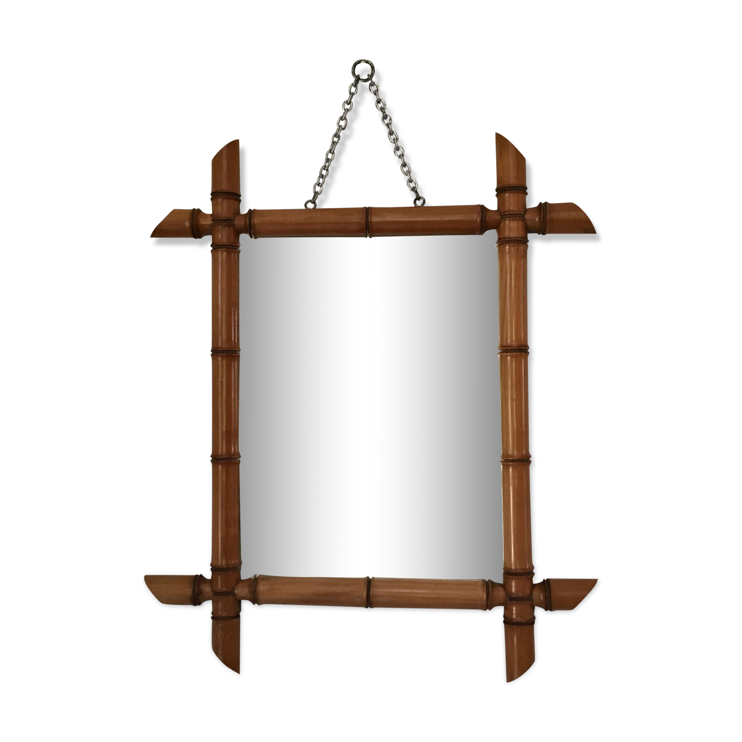 Miroir de barbier façon bambou
