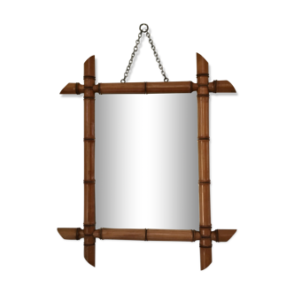 Bamboo barber mirror