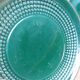 Dessert or cheese set, dish and 4 plates, Saint Clément green and gold