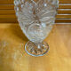 Antique Vase ANNA HUTTE Cut Crystal Bell Shape Vintage #E165