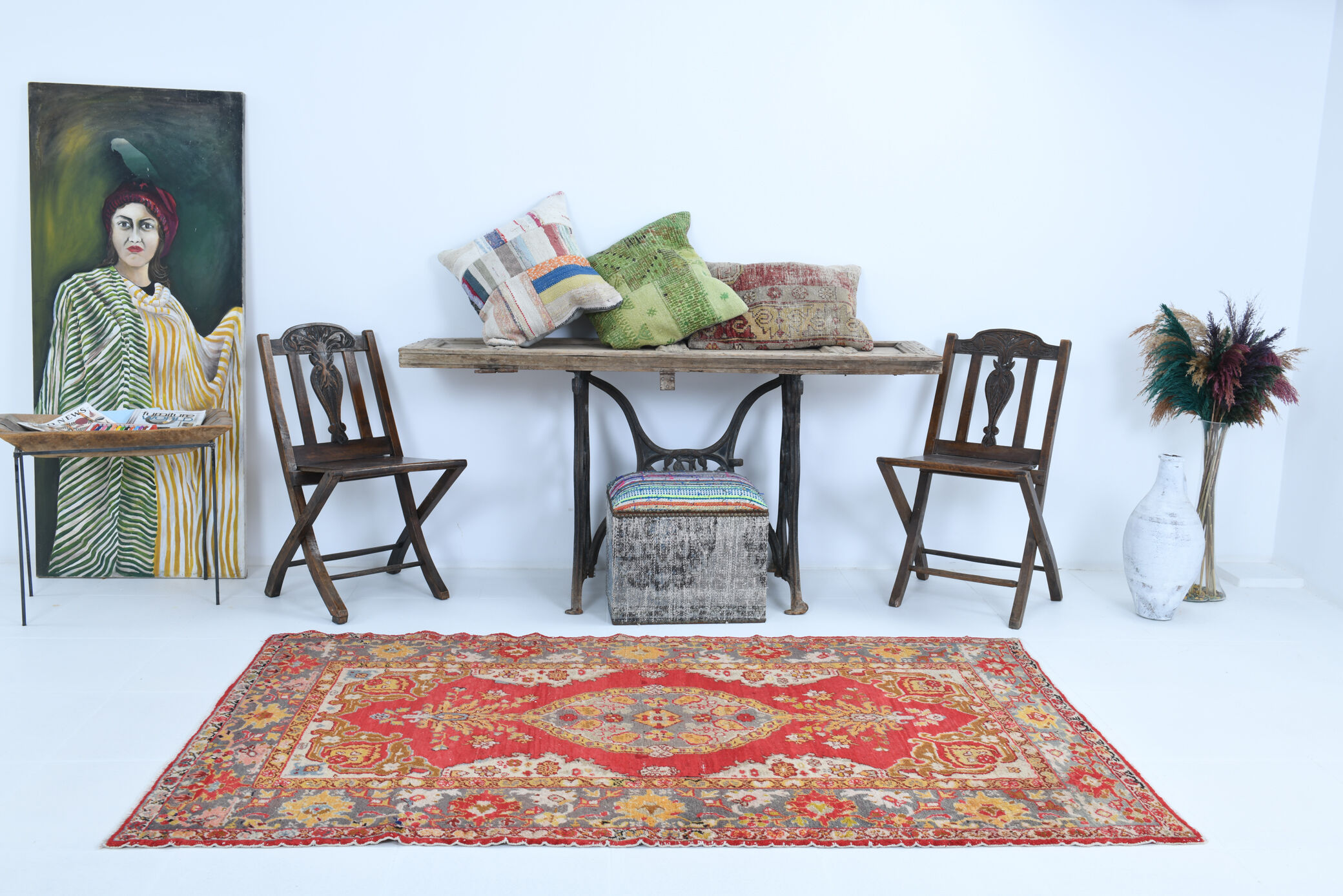 Tapis anatolien fait à la main, 122x214Cm