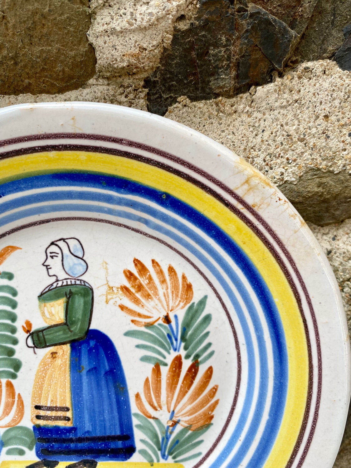 Old decorative Breton plates
