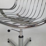 Vintage chrome swivel armchair