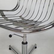Vintage chrome swivel armchair