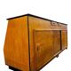 Vintage wooden shop counter with display case