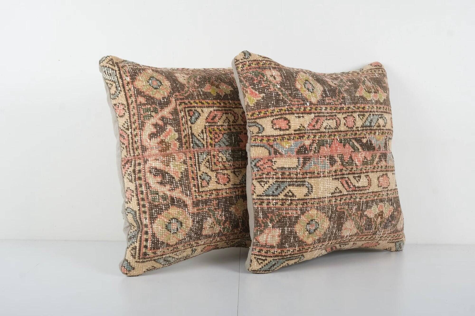 Set of 2 vintage Turkish cushion covers 51x51 cm