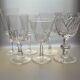 Set de 6 anciens verres à pied dépareillés