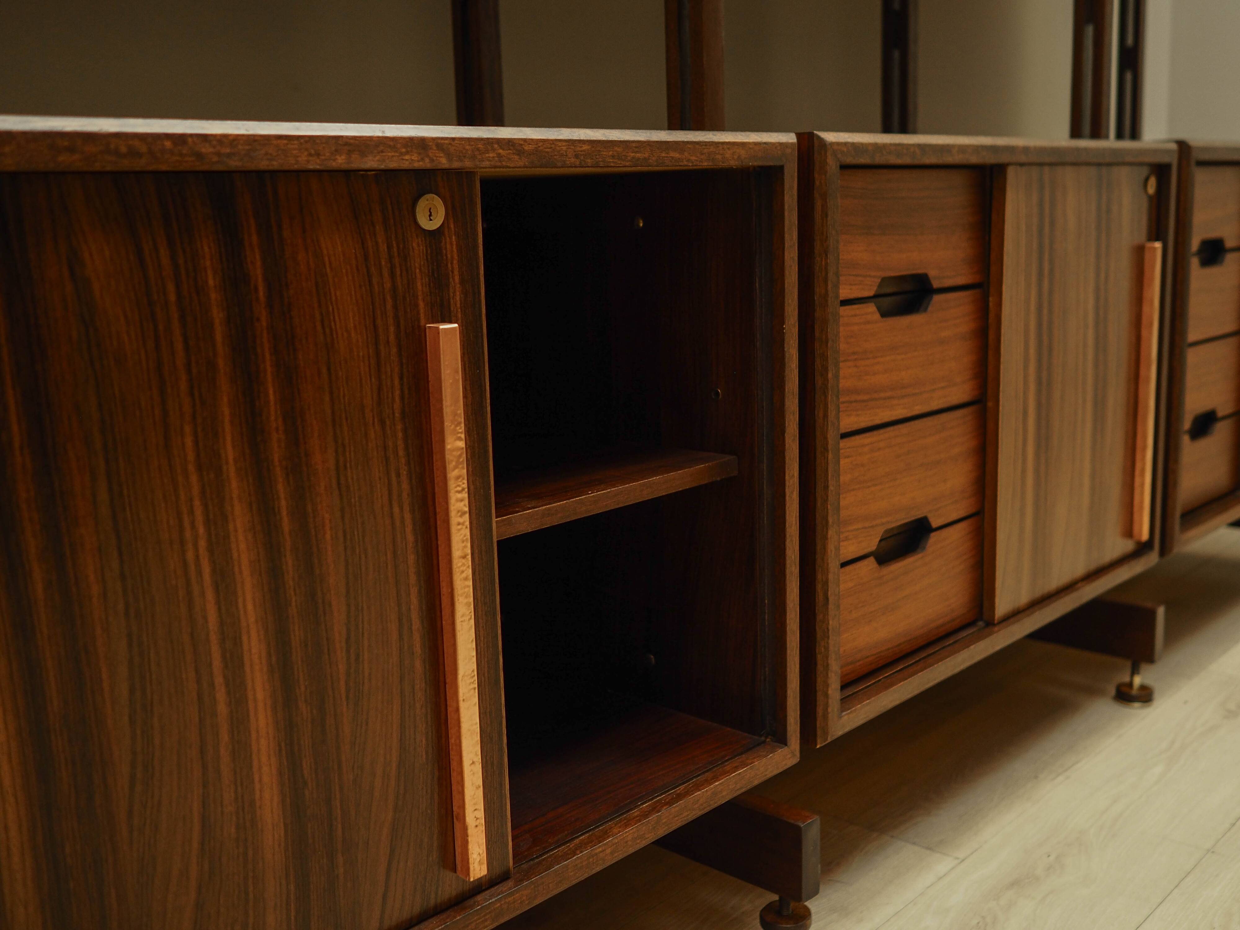 Rosewood modular shelving unit, Italian design, 1960s, production: Italy