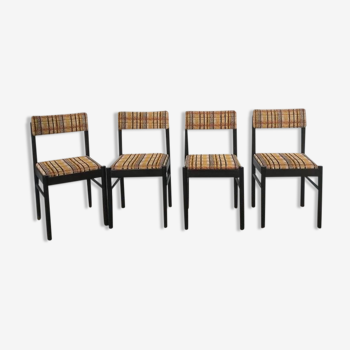 Set of four tweed chairs