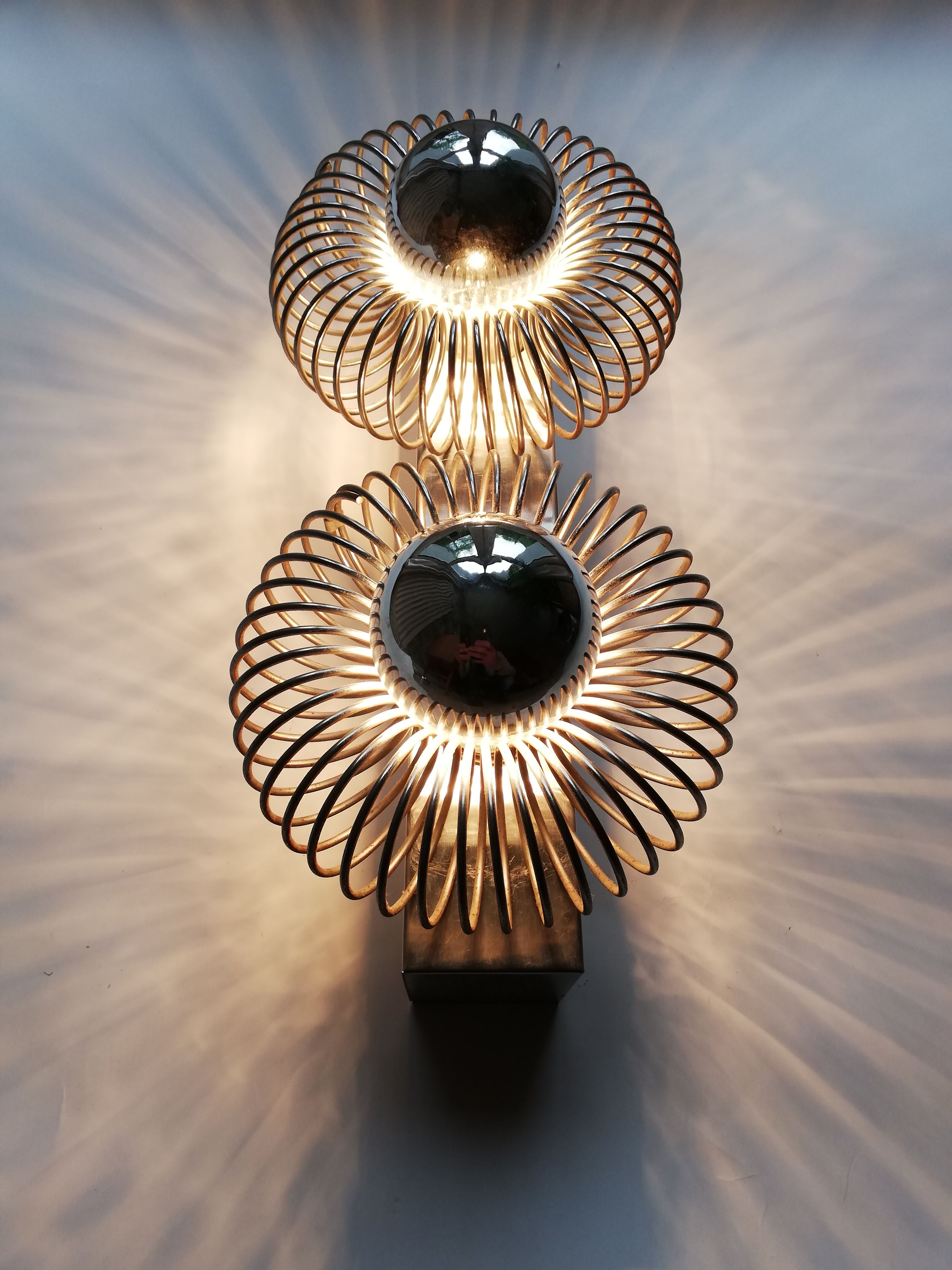 Space age sconce by Andréa Lazzari 70s