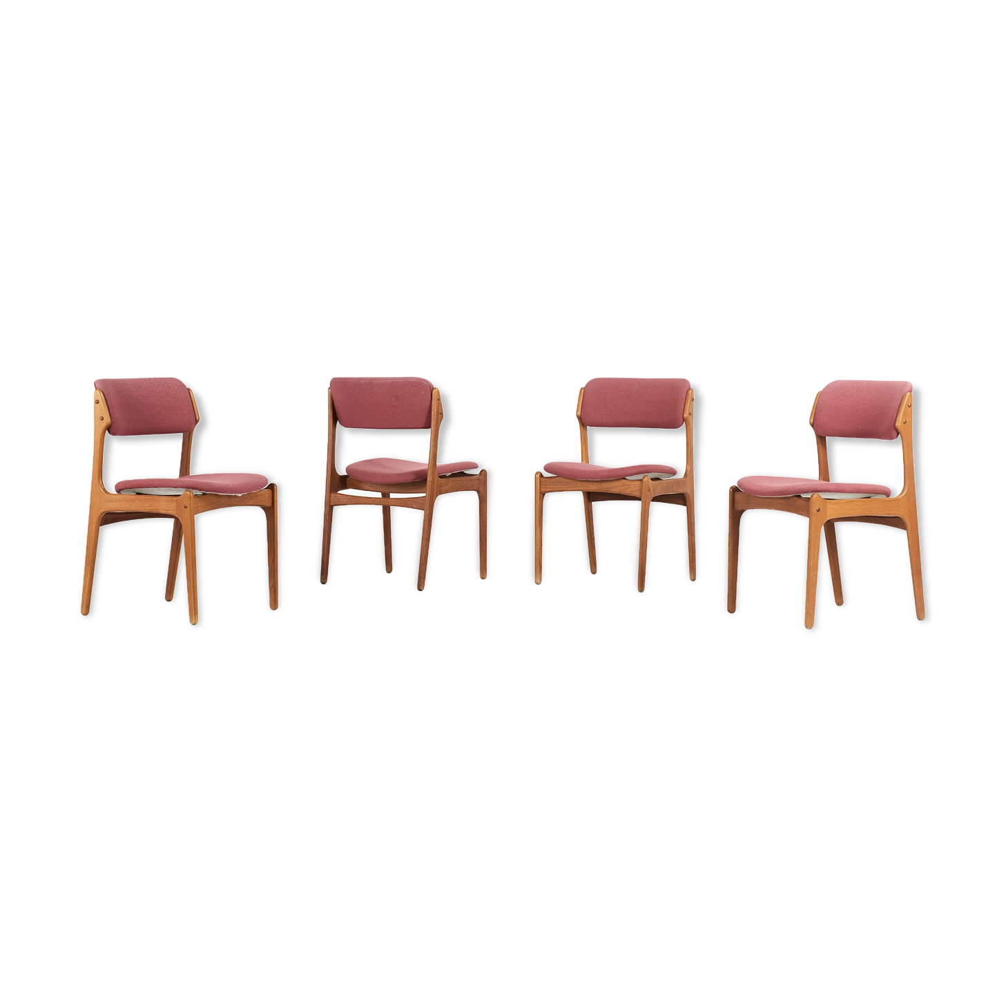 Lot de 4 chaises modèle 49 de Erik Buch pour O.D. Møbler